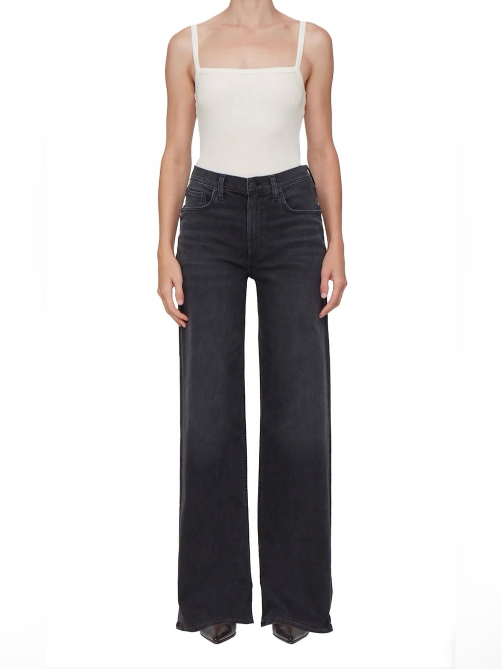 Citizens of Humanity Loli Wide-Leg Jeans in Reflection Black